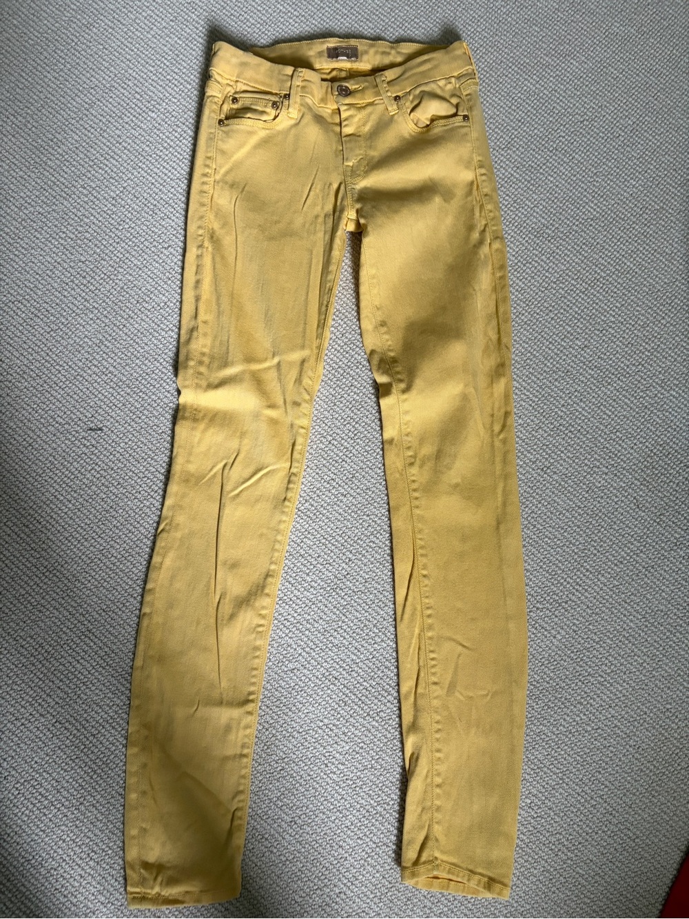 MOTHER Looker Skinny Jeans in Yellow